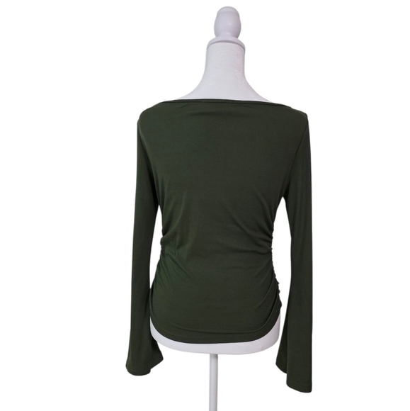 Cider Cinched Sides Flared Sleeves Top Size Medium - Picture 7 of 7